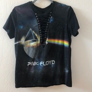 ✨ Lace Up Pink Floyd T-Shirt